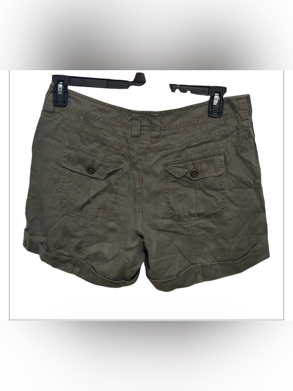 Apt. 9 Olive Green Cargo-Style Jean Shorts - Picture 2 of 6